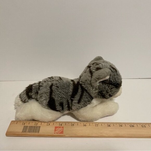 Webkinz Signature Grey Tabby Cat Laying Plush Ganz 10” Kitty Toy No Code - Picture 6 of 6